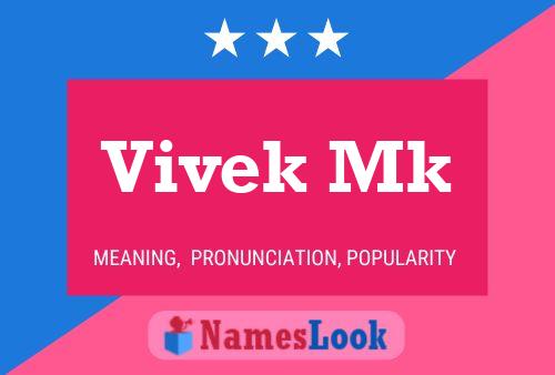 Affiche de nom Vivek Mk