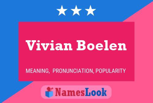 Affiche de nom Vivian Boelen