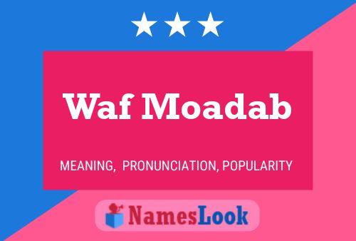 Affiche de nom Waf Moadab