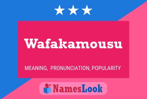 Affiche de nom Wafakamousu