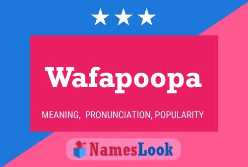 Affiche de nom Wafapoopa