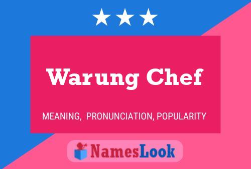 Affiche de nom Warung Chef