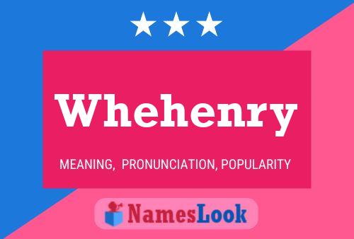 Affiche de nom Whehenry