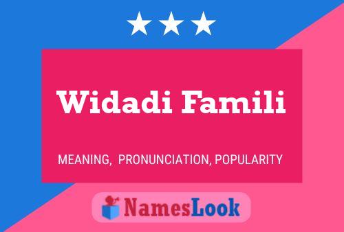 Affiche de nom Widadi Famili