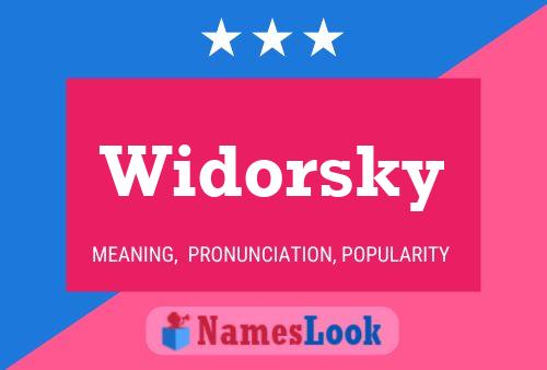 Affiche de nom Widorsky