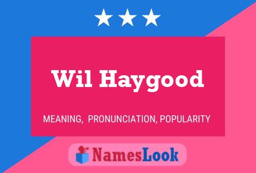 Affiche de nom Wil Haygood