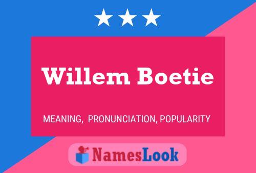 Affiche de nom Willem Boetie