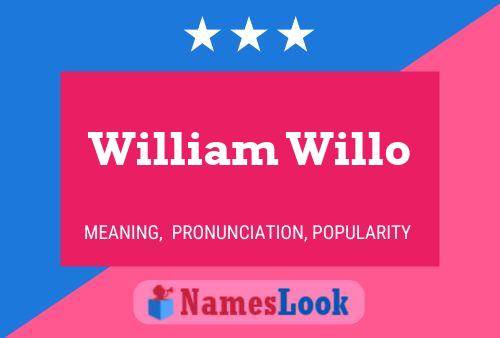 Affiche de nom William Willo