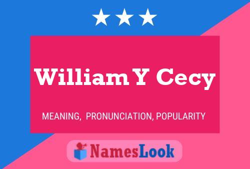 Affiche de nom William Y Cecy