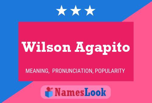 Affiche de nom Wilson Agapito