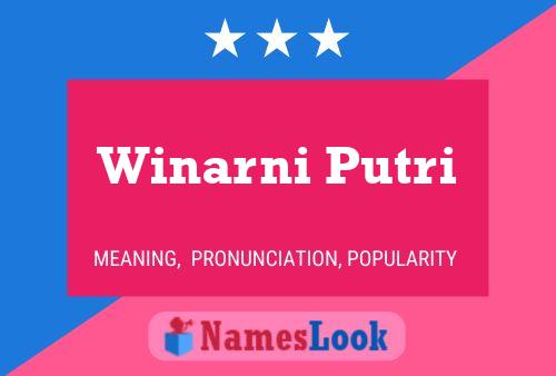 Affiche de nom Winarni Putri