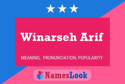 Affiche de nom Winarseh Arif