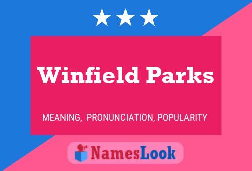 Affiche de nom Winfield Parks