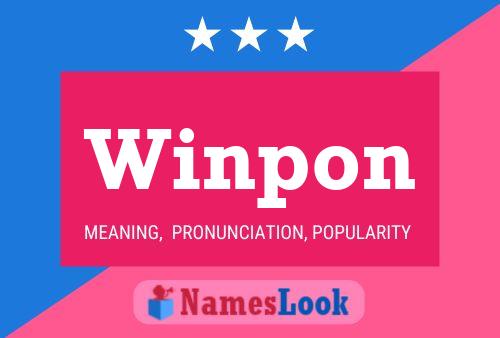 Affiche de nom Winpon