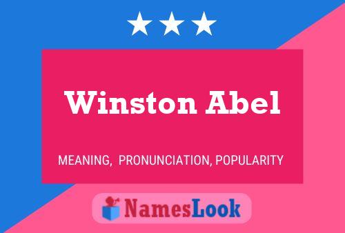 Affiche de nom Winston Abel