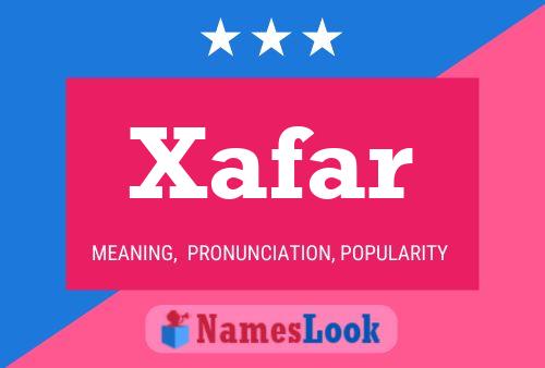 Affiche de nom Xafar