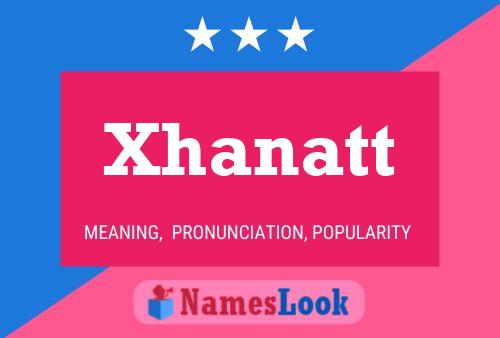 Affiche de nom Xhanatt