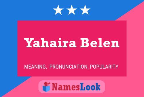 Affiche de nom Yahaira Belen