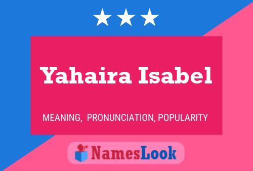 Affiche de nom Yahaira Isabel