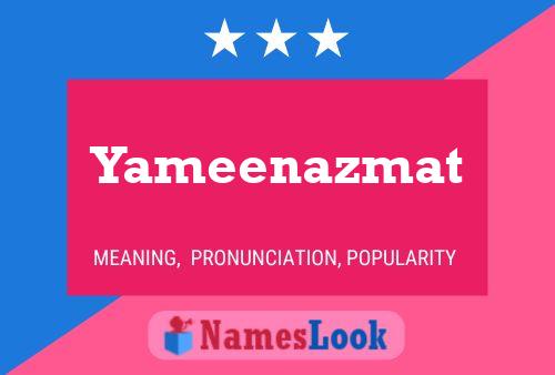 Affiche de nom Yameenazmat