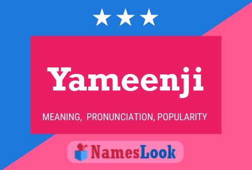 Affiche de nom Yameenji