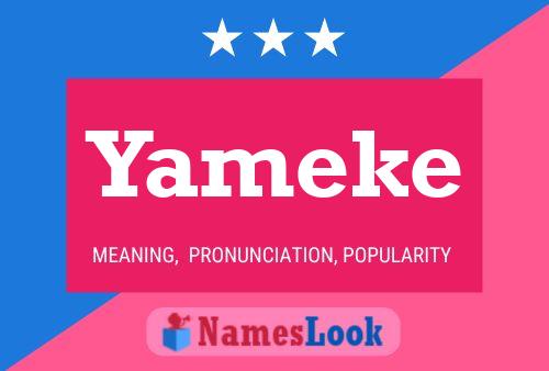 Affiche de nom Yameke