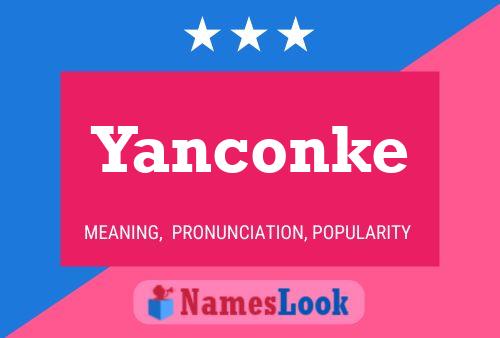 Affiche de nom Yanconke