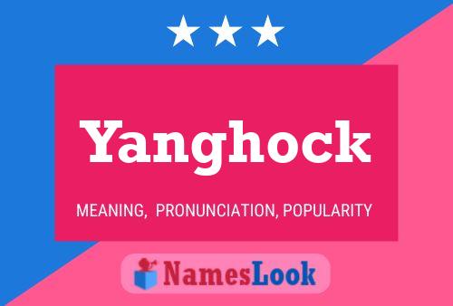 Affiche de nom Yanghock