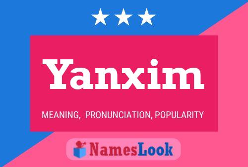 Affiche de nom Yanxim