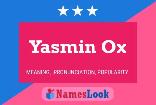 Affiche de nom Yasmin Ox