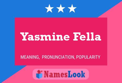 Affiche de nom Yasmine Fella