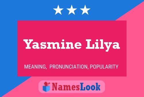 Affiche de nom Yasmine Lilya