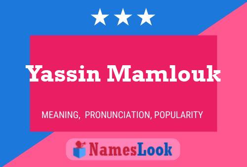 Affiche de nom Yassin Mamlouk