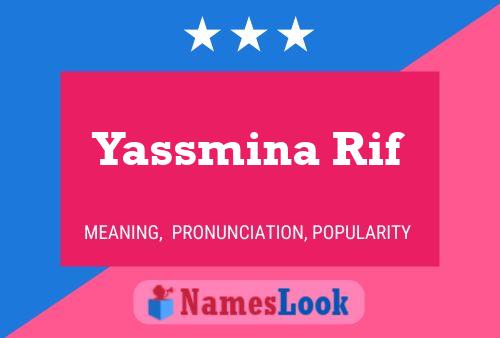 Affiche de nom Yassmina Rif