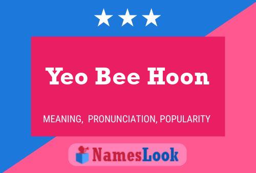 Affiche de nom Yeo Bee Hoon