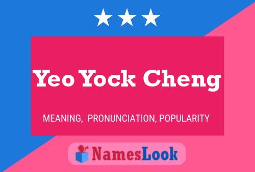 Affiche de nom Yeo Yock Cheng