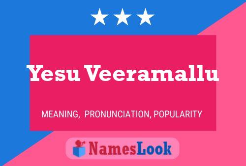 Affiche de nom Yesu Veeramallu