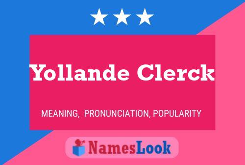 Affiche de nom Yollande Clerck