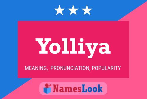 Affiche de nom Yolliya