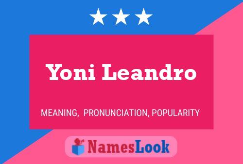 Affiche de nom Yoni Leandro