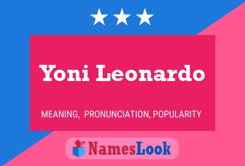 Affiche de nom Yoni Leonardo