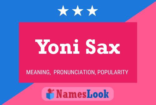 Affiche de nom Yoni Sax