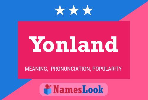 Affiche de nom Yonland