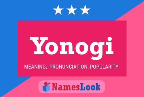 Affiche de nom Yonogi