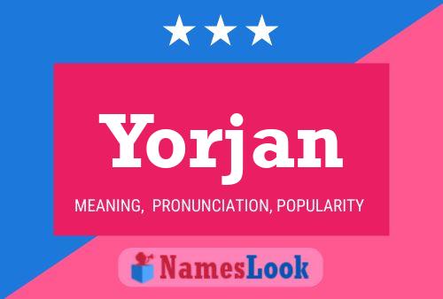 Affiche de nom Yorjan