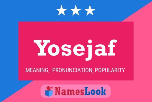 Affiche de nom Yosejaf