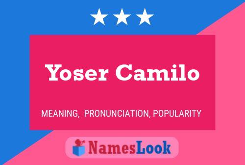 Affiche de nom Yoser Camilo