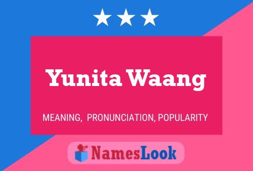 Affiche de nom Yunita Waang