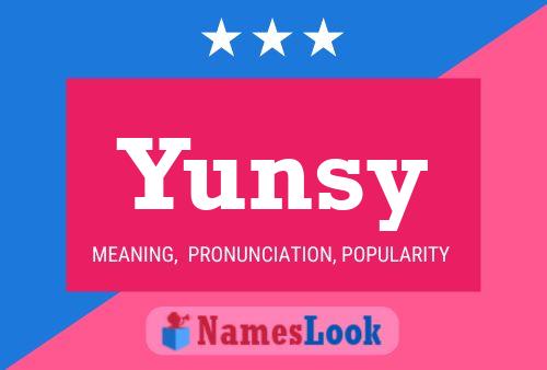 Affiche de nom Yunsy