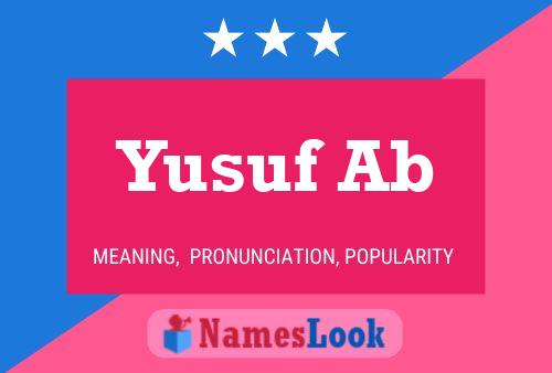 Affiche de nom Yusuf Ab